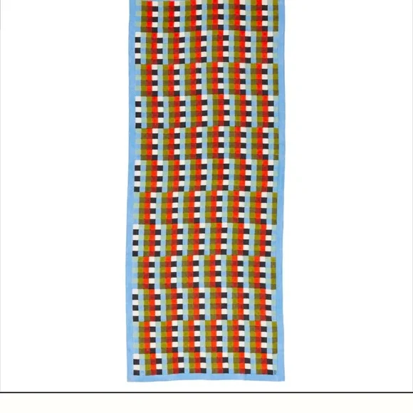 Block shop Textiles long Colorful Checkered Scarf - Picture 5 of 5